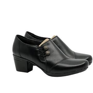 Clarks Emslie Warren Black Leather Loafer Women's 8.5M